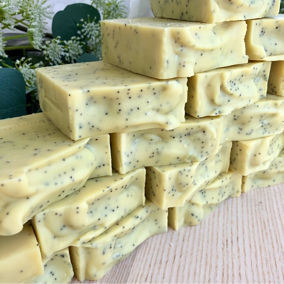 Lemon Poppyseed | Handcrafted Soap Bars - Set of 2 - Picture 3 of 6